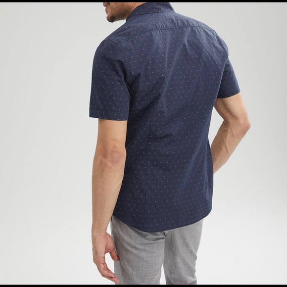 NWT RW&CO Men’s Slim Fit Navy Geo Shirt size small. (3) - Picture 2 of 4